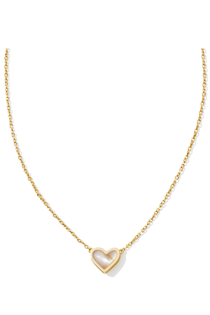 Kendra Scott Jewelry Kendra Scott Framed Ari Heart Pendant Necklace Gold Iridescent Abalone