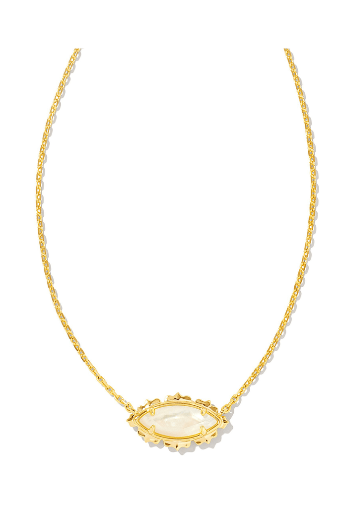 Kendra Scott Jewelry Kendra Scott Genevieve Short Pendant Necklace Gold Ivory Mother of Pearl