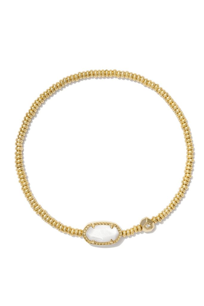 Kendra Scott Jewelry Kendra Scott Grayson Stretch Bracelet-- Gold White Mother of Pearl