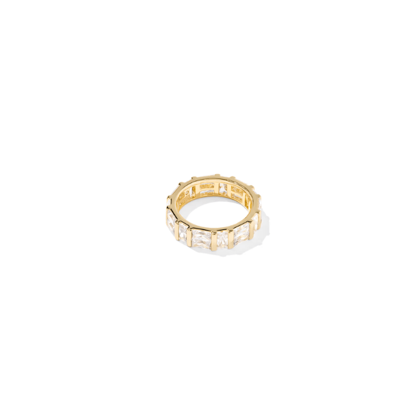 Kendra Scott Jewelry Kendra Scott Jamie Band Ring--Gold White Cz