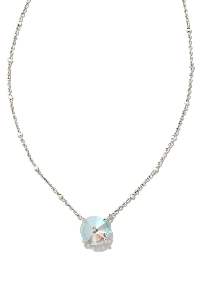 Kendra Scott Jewelry Kendra Scott Jolie Short Pendant Necklace-- Rhodium Dichroic Glass Rhodium