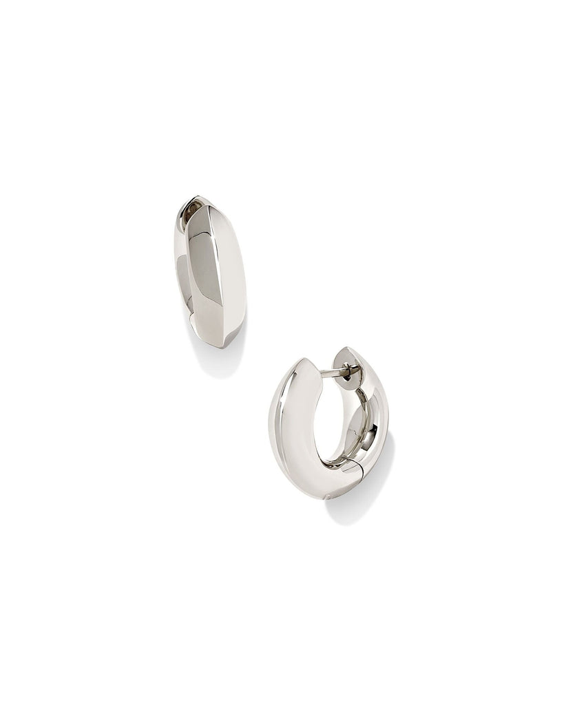 Kendra Scott Jewelry Kendra Scott Mikki Metal Huggie Earrings-- Rhodium Rhodium