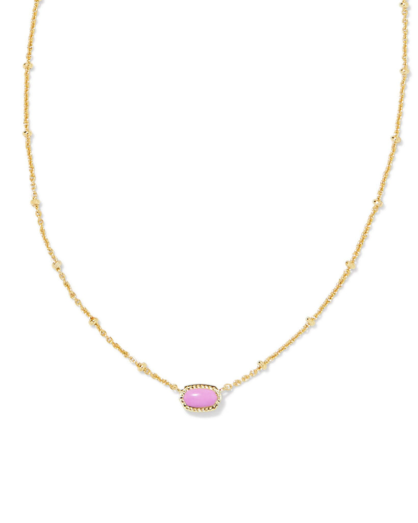 Kendra Scott Jewelry Kendra Scott Mini Elisa Satellite Pendant Necklace Gold Fuchsia Magnesite