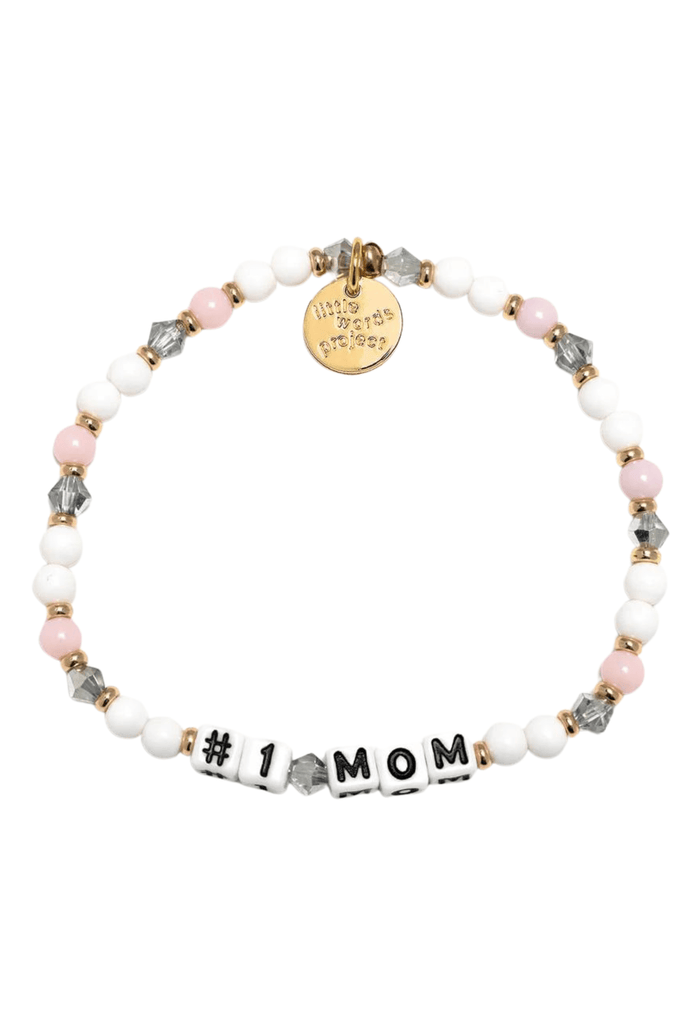 Little Words Project Jewelry Little Words Project "#1 Mom" Beaded Bracelet