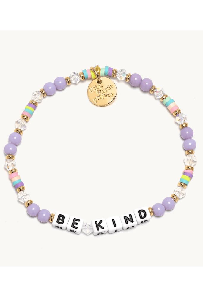 Little Words Project Jewelry Little Words Project Beaded Bracelet-- Be Kind Purple