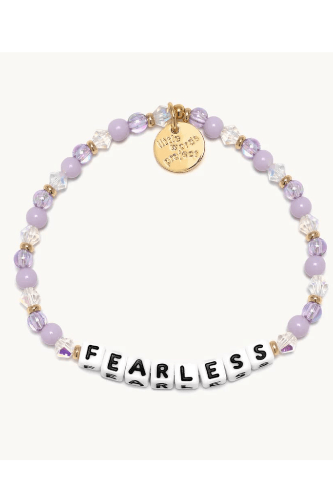 Little Words Project Jewelry Little Words Project Beaded Bracelet-- Fearless Purple