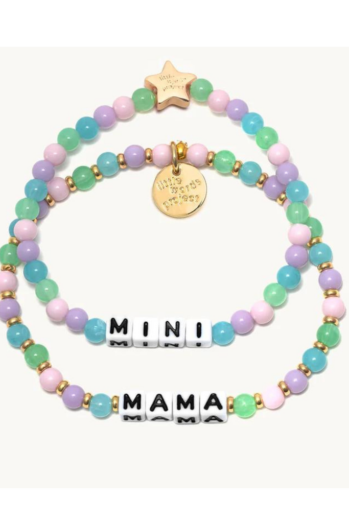 Little Words Project Jewelry Little Words Project Mama & Mini Set of 2 Beaded Bracelets Green