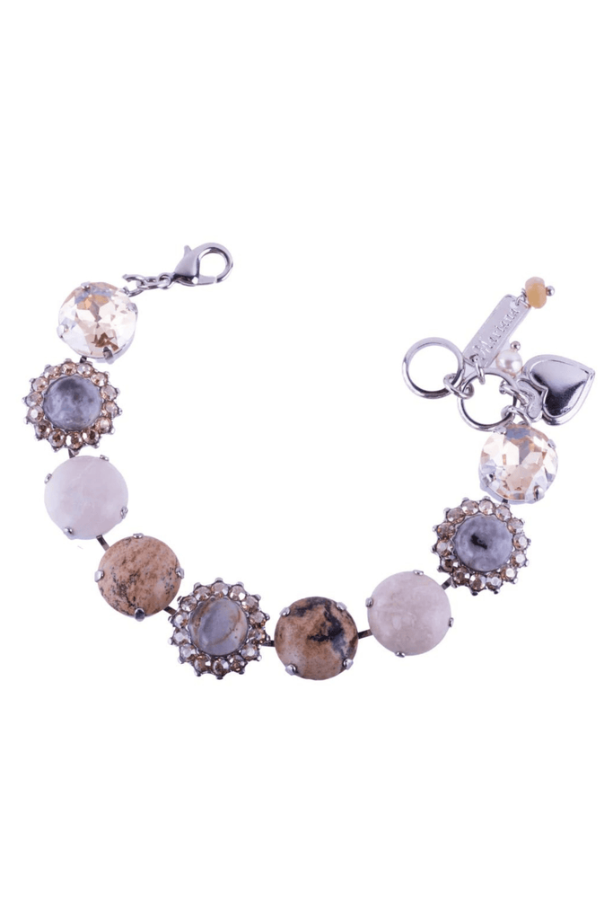 Mariana Jewelry Mariana Extra Luxurious Halo Bracelet-- Sahara Rhodium