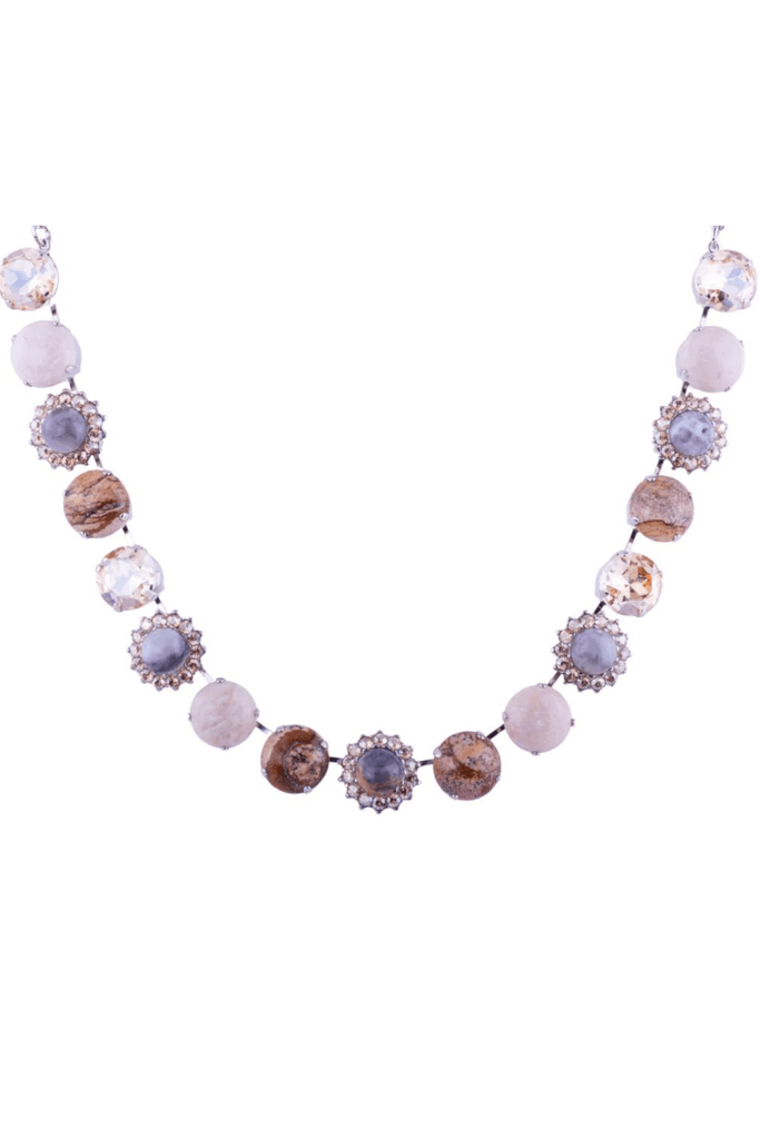 Mariana Jewelry Mariana Extra Luxurious Halo Necklace-- Sahara Rhodium