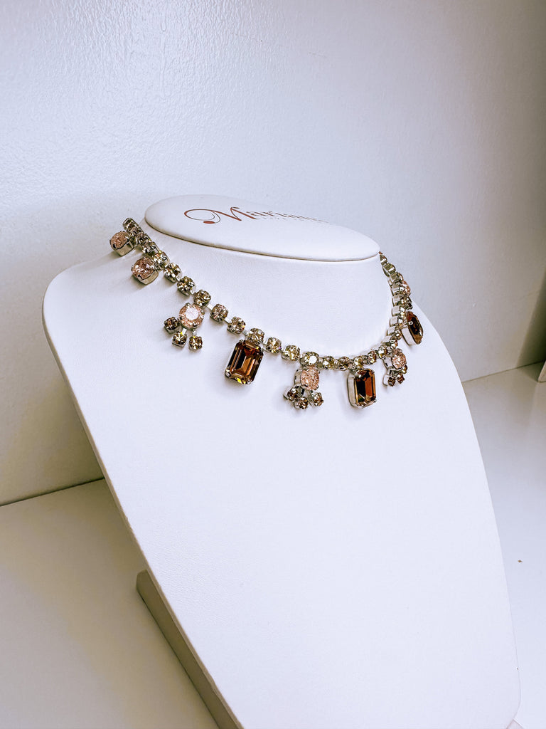 Mariana Jewelry Mariana Fancy Necklace-- Desert Rose Rhodium
