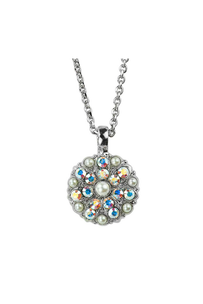 Mariana Jewelry Mariana Guardian Angel Pendant-- Crystal Pearls Rhodium