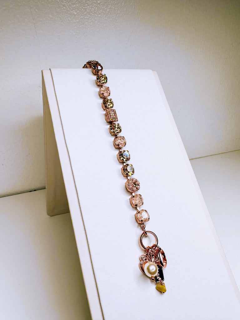Mariana Jewelry Mariana Medium Cluster and Pavé Bracelet-- Desert Rose Rose Gold