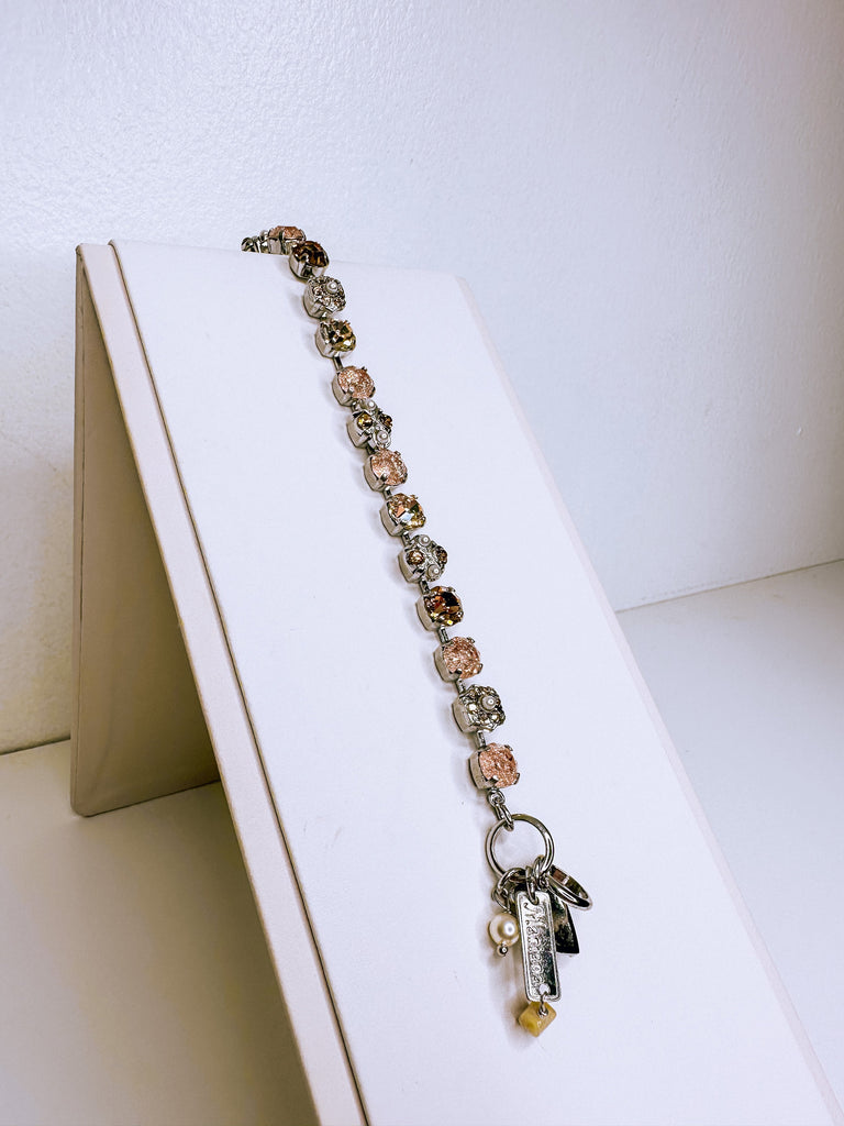 Mariana Jewelry Mariana Medium Cluster Bracelet-- Desert Rose Rhodium