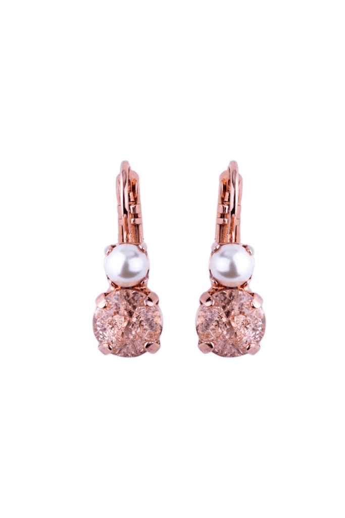 Mariana Jewelry Mariana Medium Double Stone Earrings-- Desert Rose Rose Gold