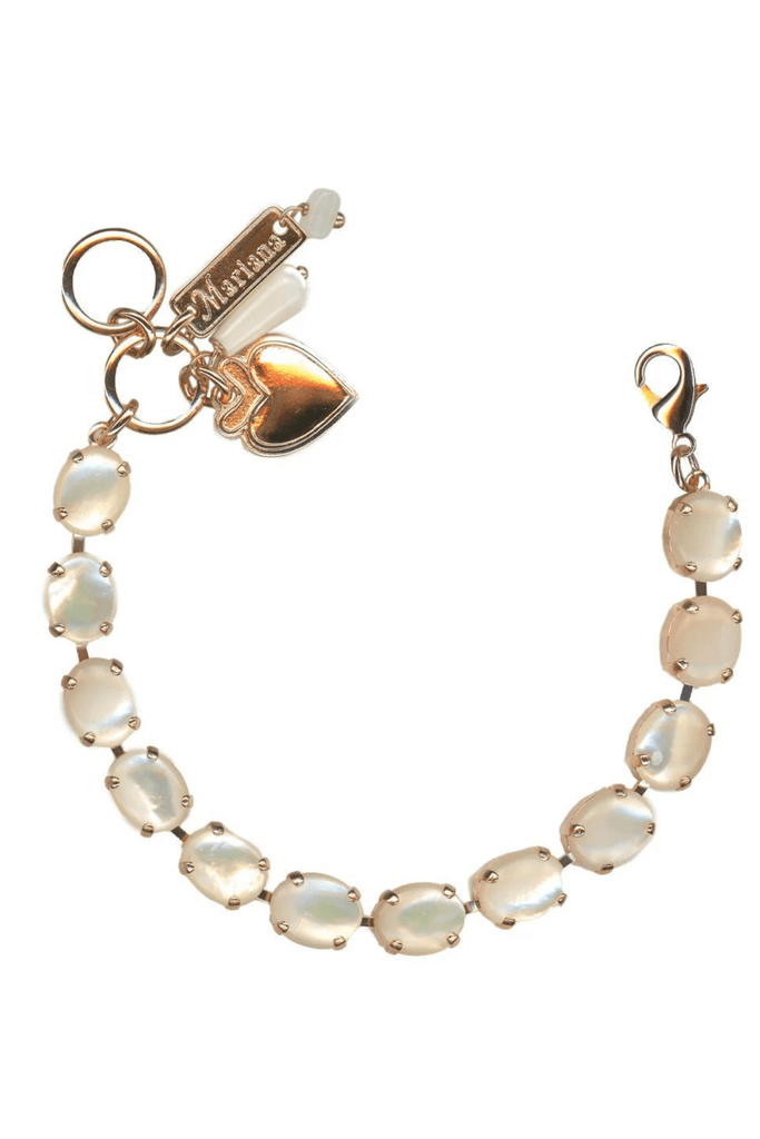 Mariana Jewelry Mariana Medium Oval Bracelet-- White Shell