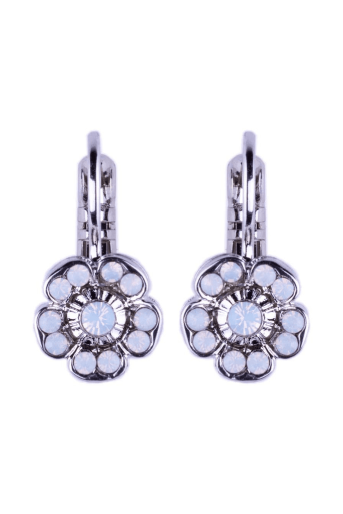 Mariana Jewelry Mariana Petite Cosmos Leverback Earrings--White Opal Rhodium