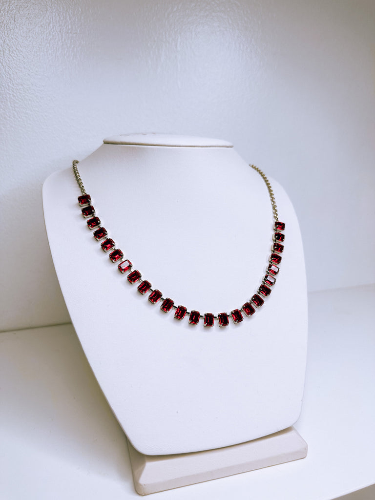 Mariana Jewelry Mariana Petite Emerald Everyday Necklace-- Siam Rhodium
