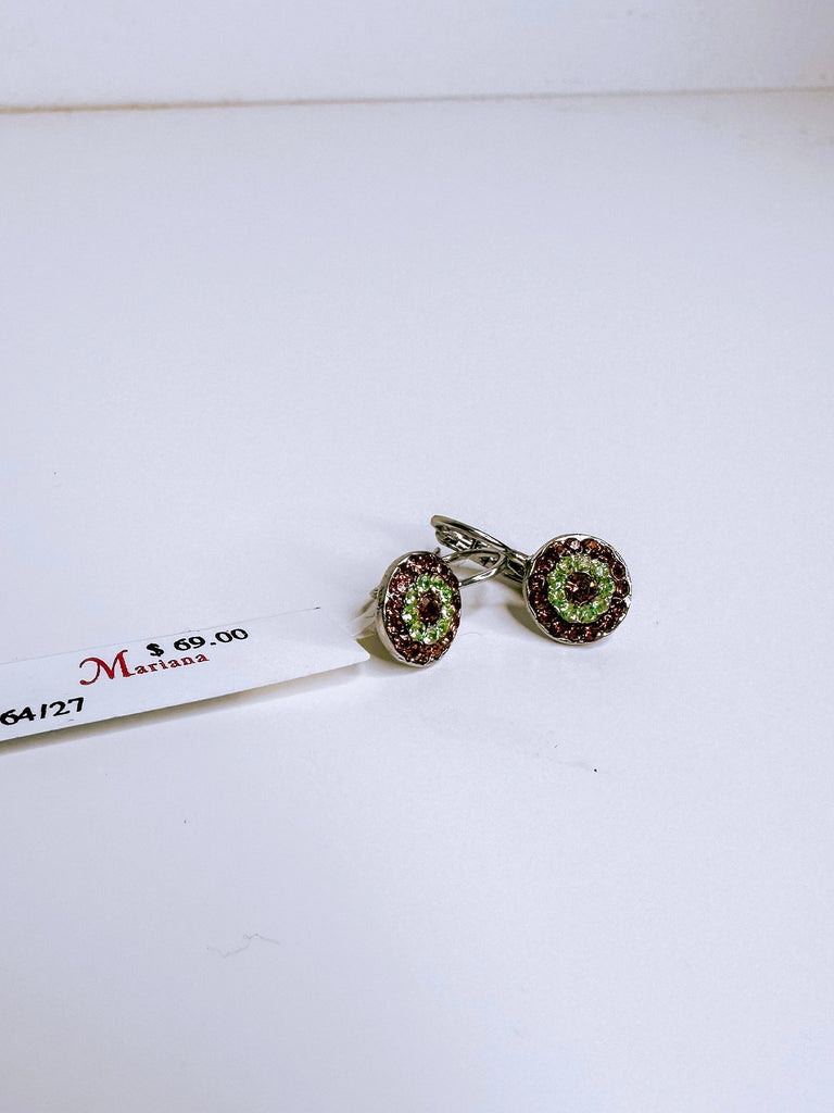 Mariana Jewelry Mariana Petite Pavé Leverback Earrings-- Terra Rhodium