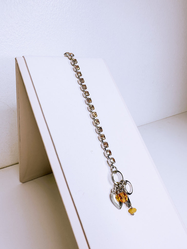 Mariana Jewelry Mariana Round Petite Bracelet-- Golden Shadow Rhodium