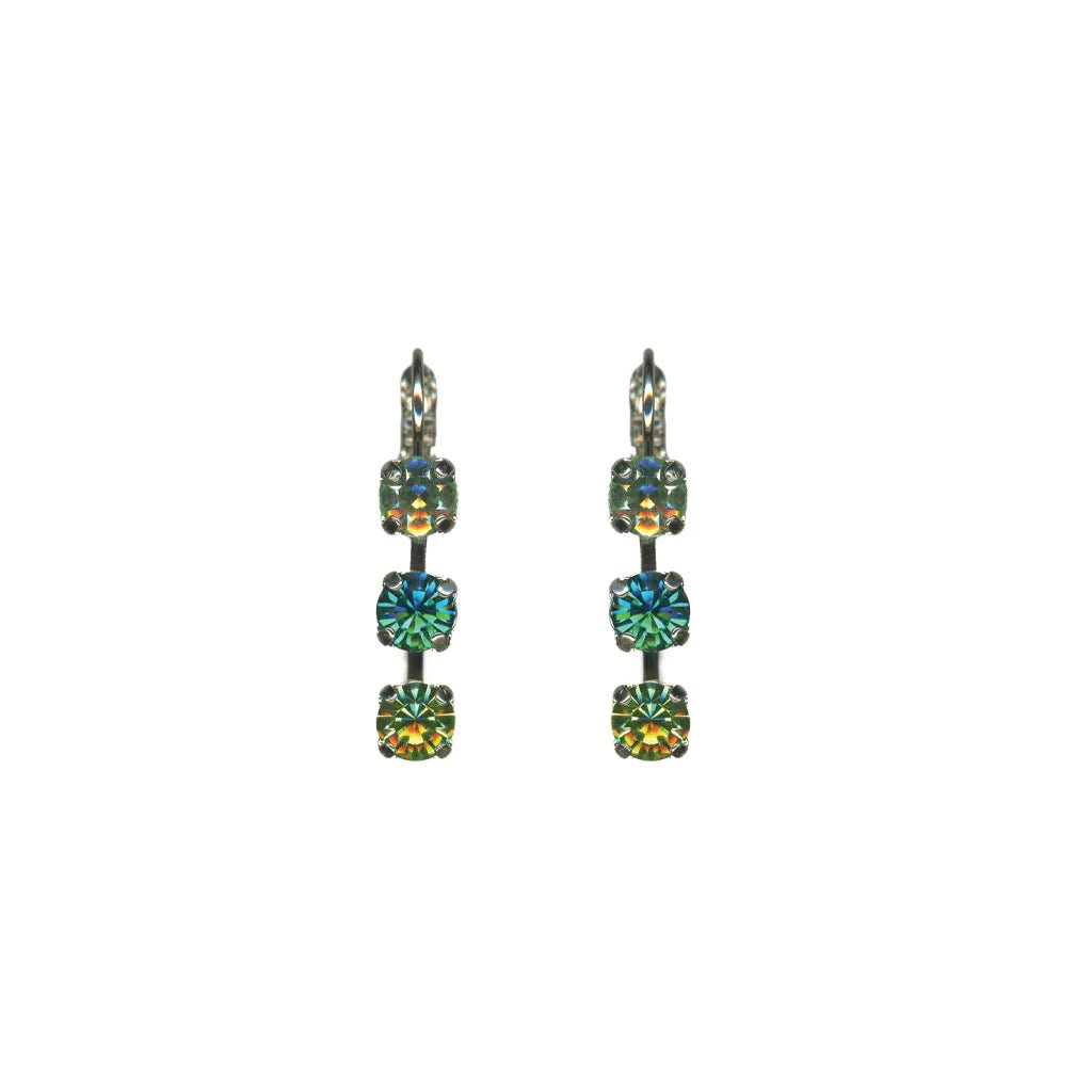 Mariana Jewelry Mariana Small Three Stone Leverback Earrings-- Ivy Villa