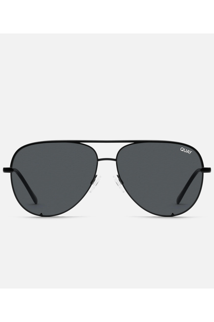 Quay Sunglasses Quay High Key Mini Sunglasses-- Black/Smoke