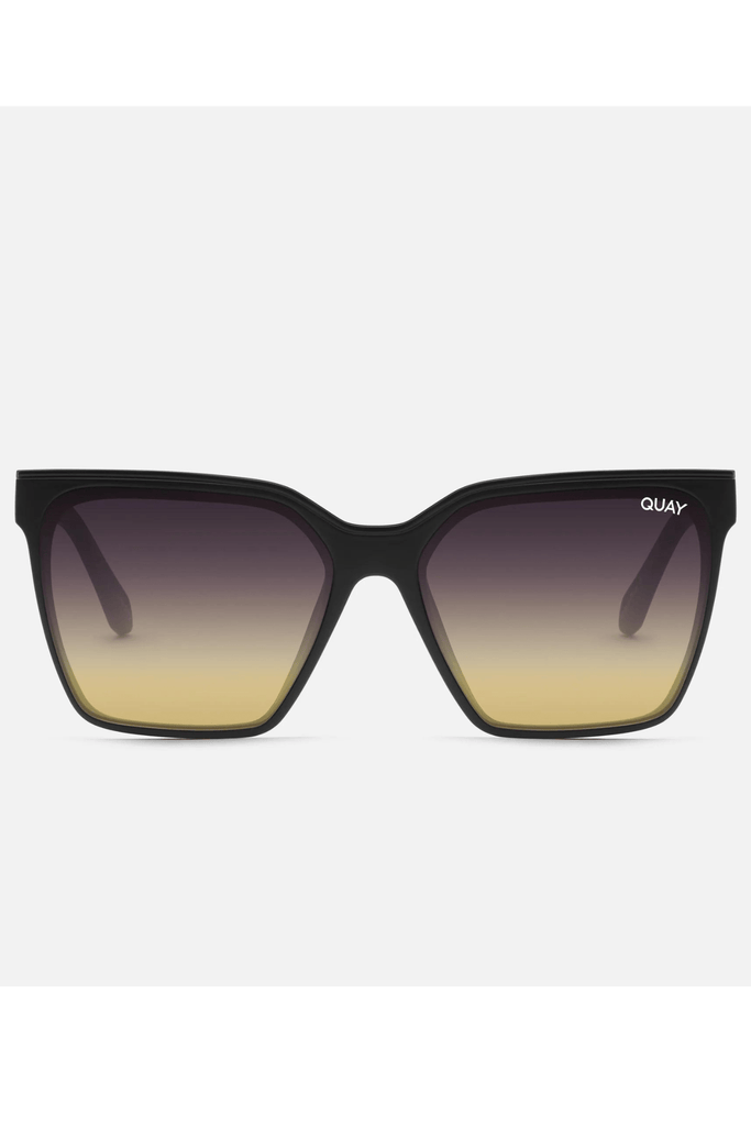 Quay Sunglasses Quay Level Up Sunglasses-- Matte Black/Gold