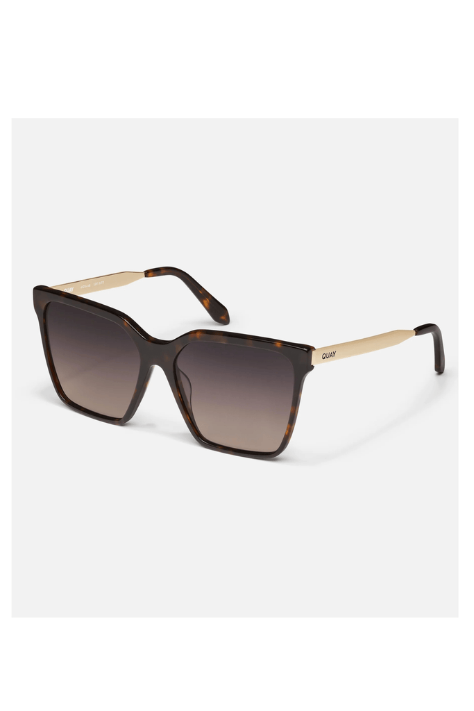 Quay Sunglasses Quay Level Up Sunglasses--Neutral Tortoise/Smoke Taupe