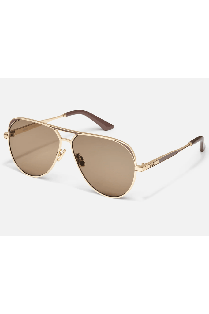 Quay Sunglasses Quay Open Tab Sunglasses-- Gold