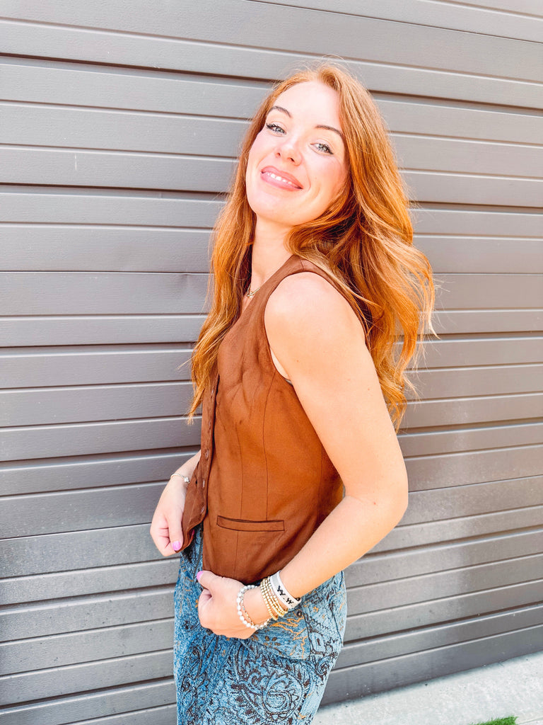 Steve Madden Vest Steve Madden Barrett Suede Vest