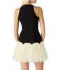 Steve Madden Dress Steve Madden Nohemi Woven Crew Neck Sleeveless Ruffle Drop Waist Mini Dress