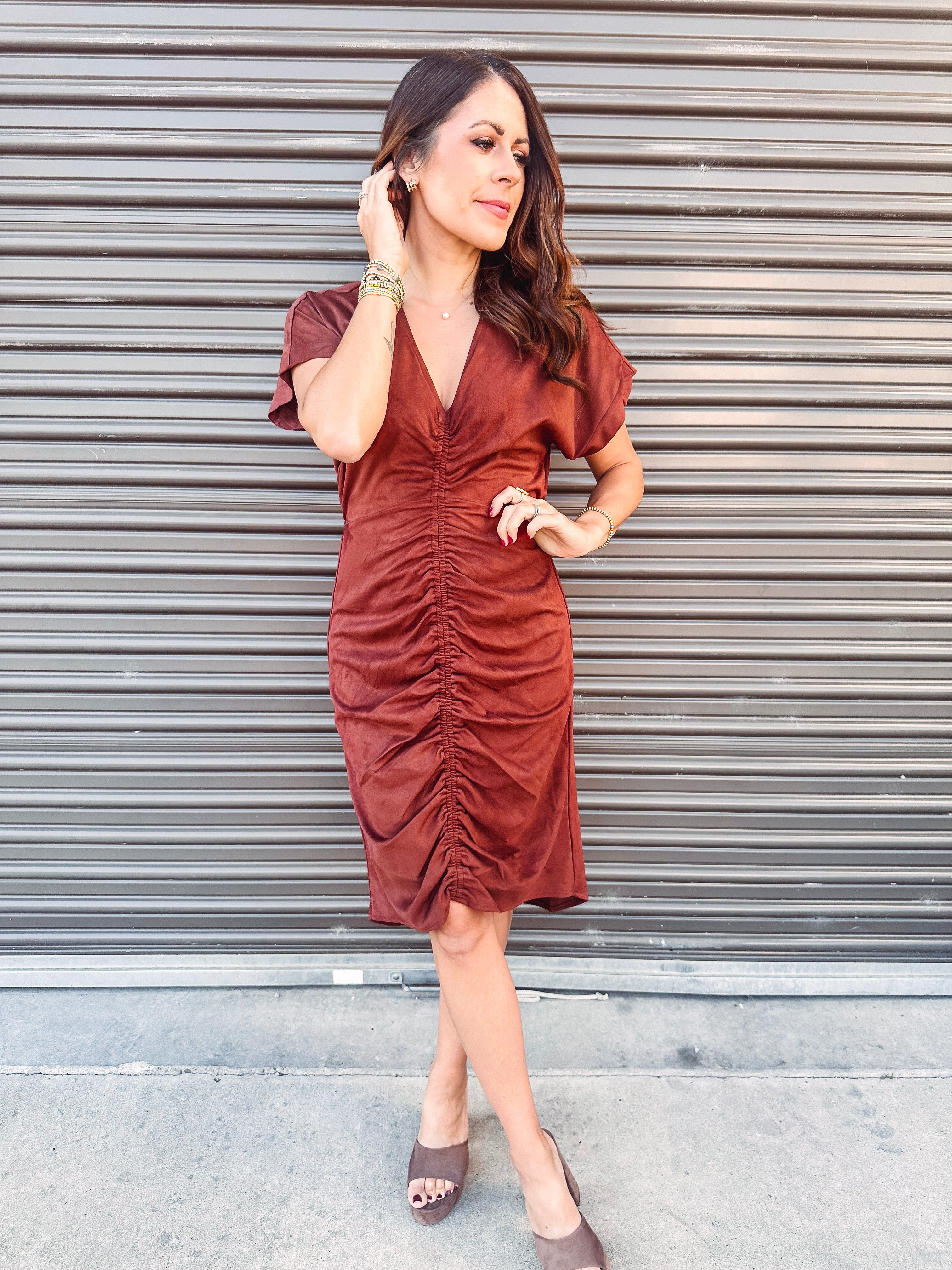Women's Steve Madden Aimee Dress Small Dark Fig