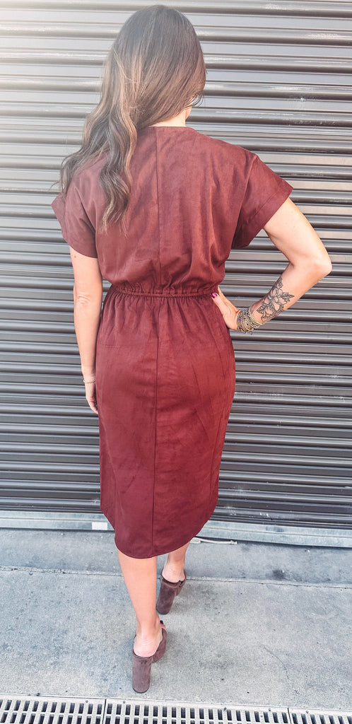 Steve Madden Dress Steve Madden Women's Aimee V-Neck Shirred-Front Dress