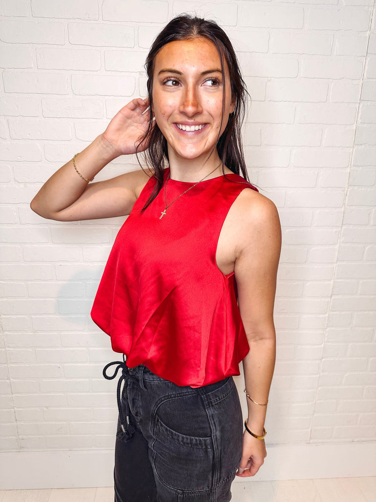 Steve Madden Tank Steve Madden Yazmin Satin Top