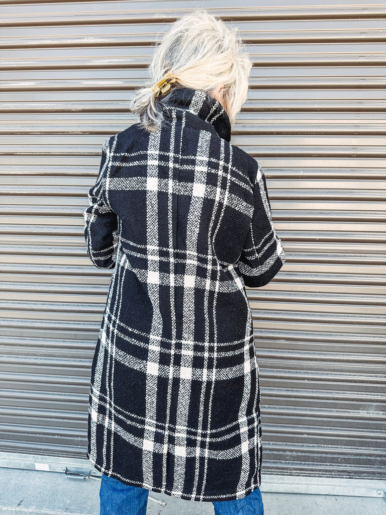 Tribal Jacket Tribal Bouclé Plaid Duster Coat