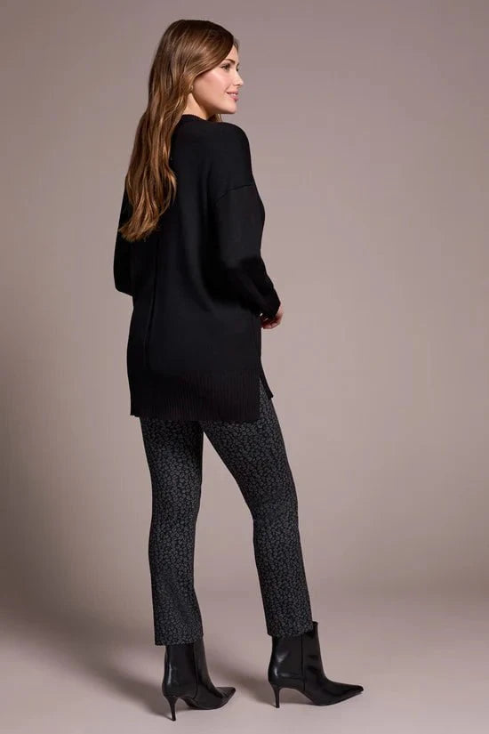 Tribal Sweater Tribal Drop Shoulder Crew Neck Tunic Sweater