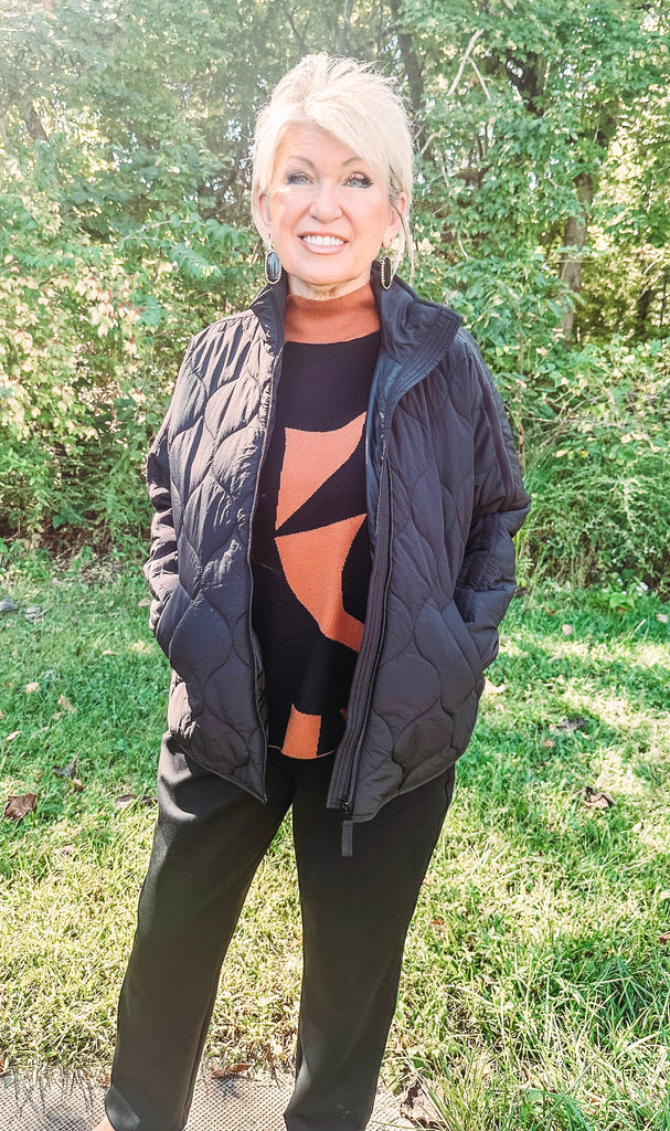 Tribal Jacket Tribal Lightweight Drop Shoulder Quilted Puffer