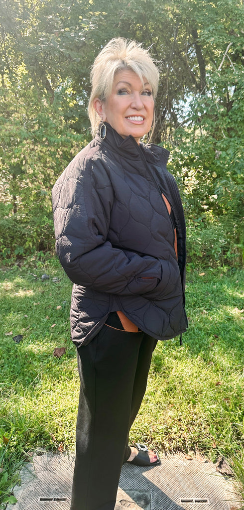 Tribal Jacket Tribal Lightweight Drop Shoulder Quilted Puffer