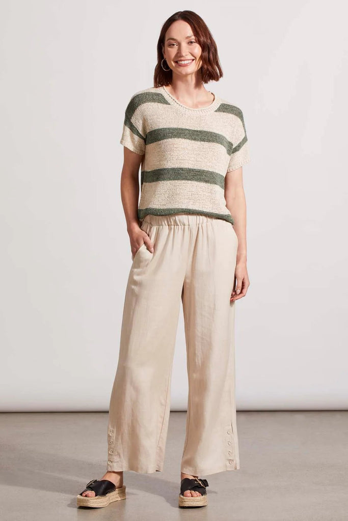 Tribal Pant Tribal Pull-On Linen Ankle Pant