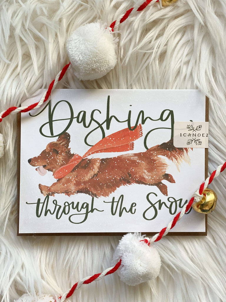 Boat Cards Christmas Card Dashing Dog
