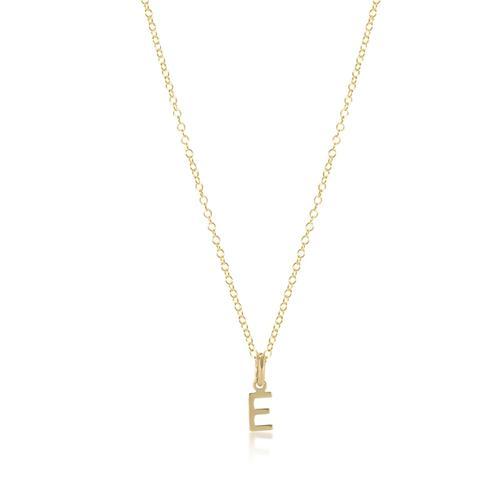 enewton Jewelry Enewton 16" Necklace Gold- Respect Gold Initial Charm