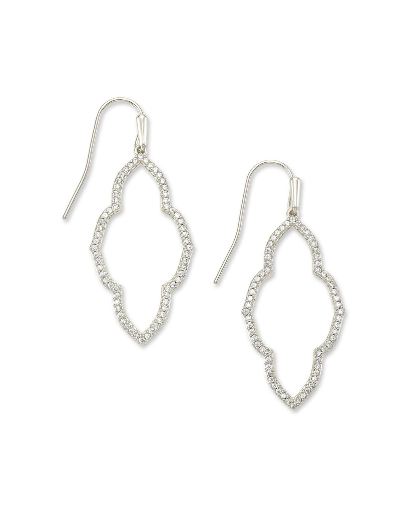 Kendra Scott Jewelry Kendra Scott Abbie Small Open Frame Earring Rhodium Metal