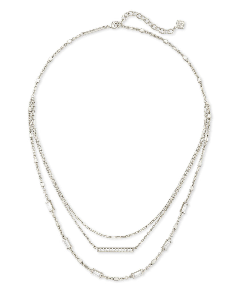 Kendra Scott Jewelry Kendra Scott Addison Multi Strand Necklace Rhodium Metal