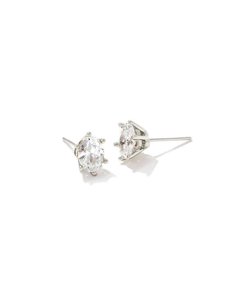 Kendra Scott Jewelry Kendra Scott Cailin Crystal Stud Earrings-- Rhodium Rhodium White CZ