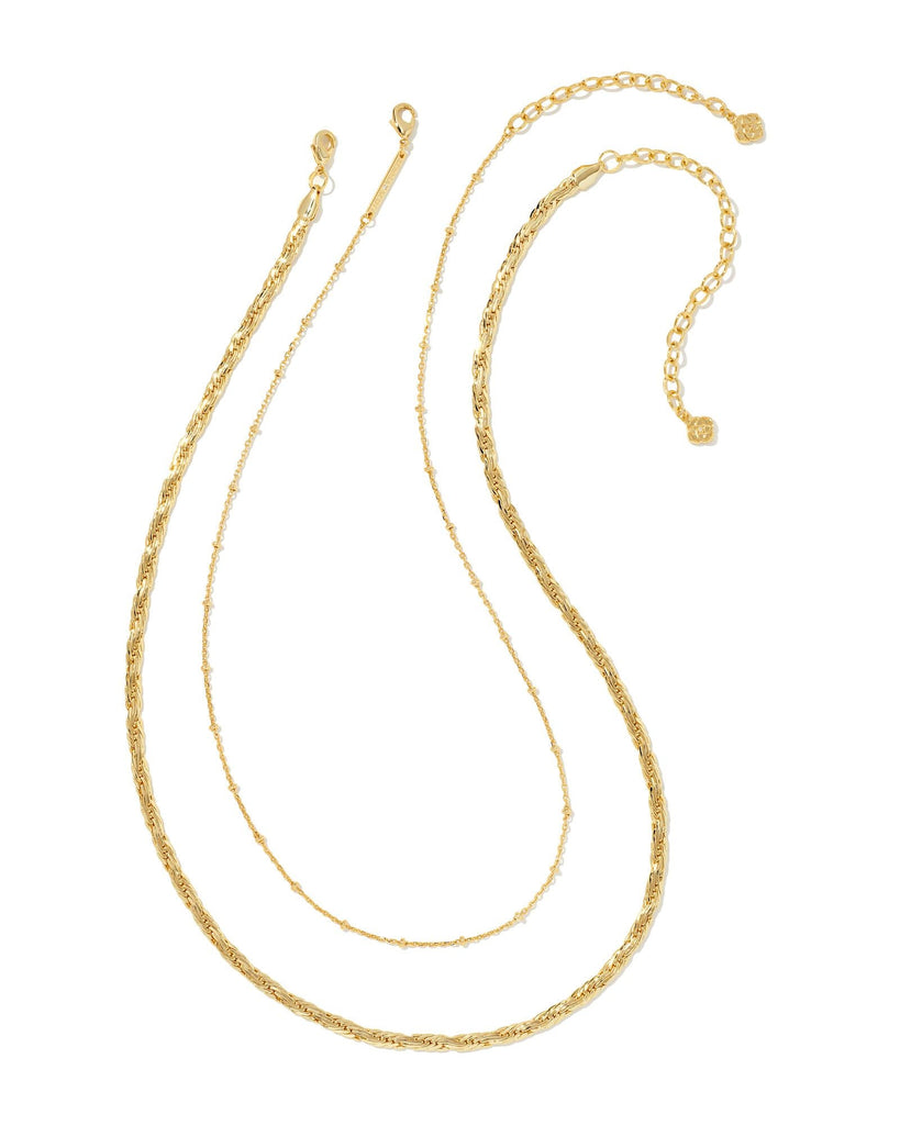 Kendra Scott Jewelry Kendra Scott Carson Chain Necklace Set Gold Metal