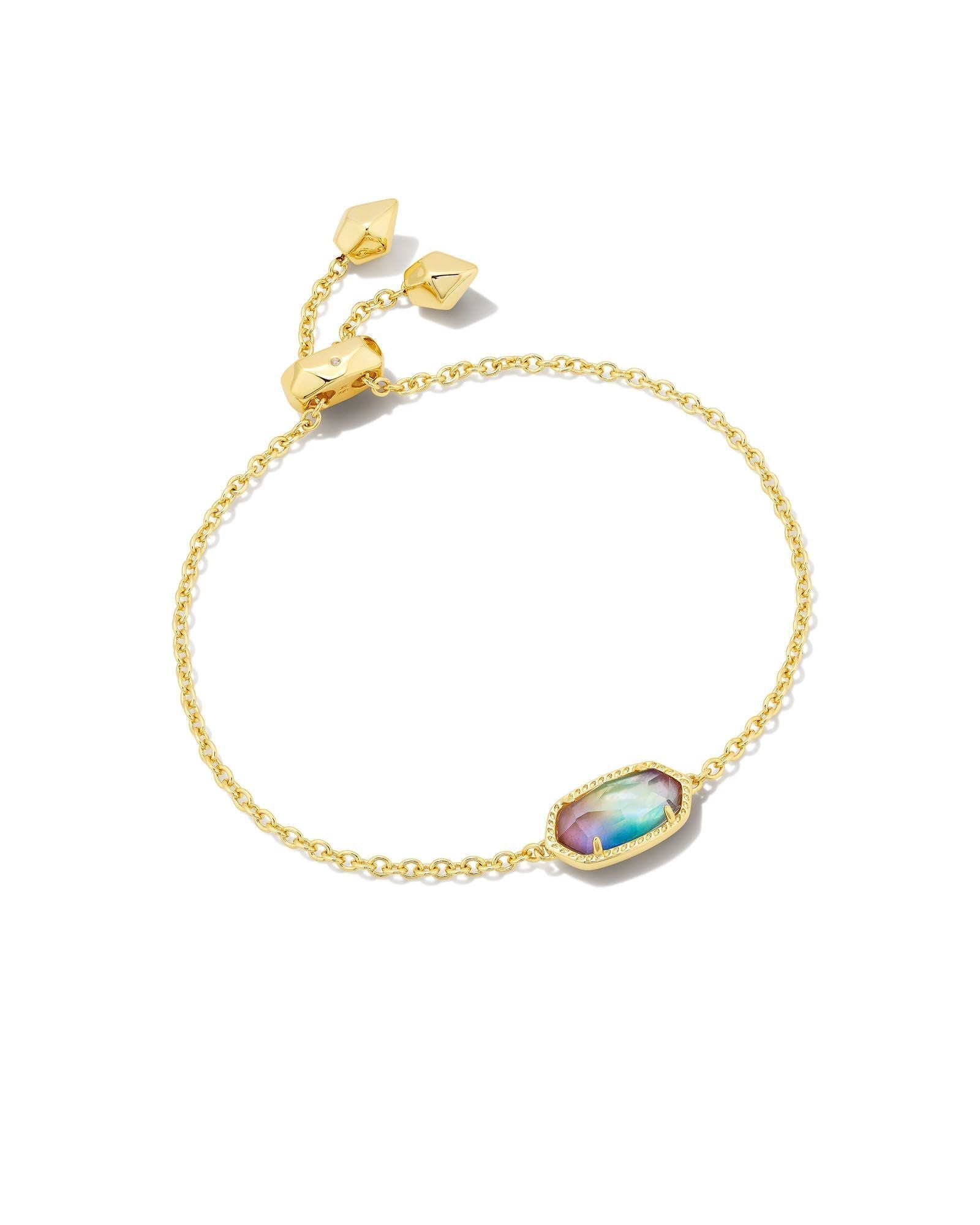 Kendra Scott Framed Elaina Bracelet-- Gold White Mosaic Glass – Eccentrics  Boutique