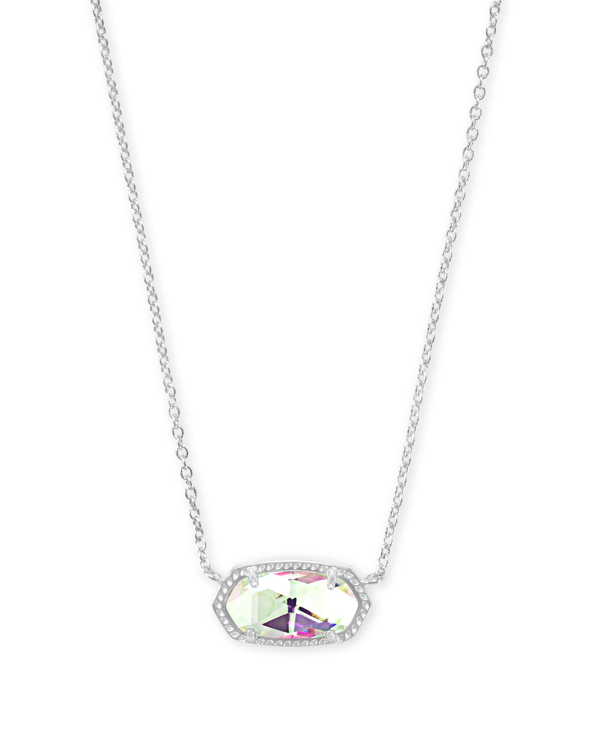 Elisa Locket Necklace Kendra Scott Jewelry Bar Kendra Scott Elisa Multicolor Drusy Pendant Necklace Silver Kendra Scott  Leanor Silver Tone Multicolor Drusy Bar