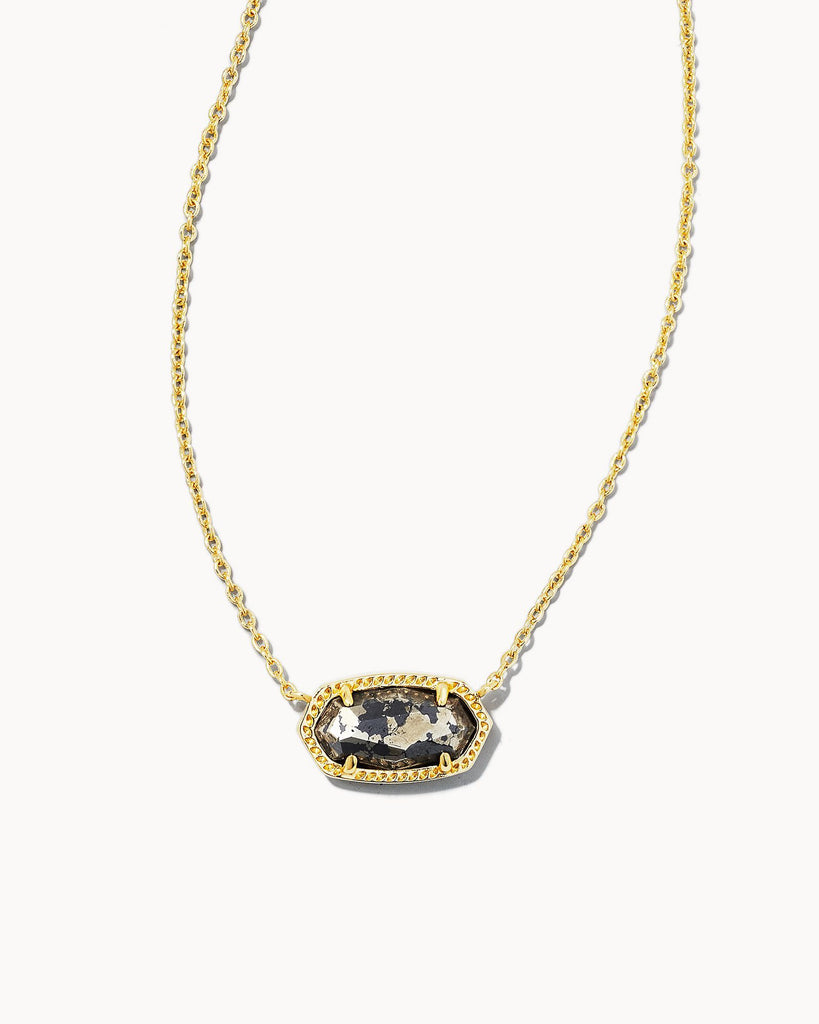 Kendra Scott Jewelry Kendra Scott Elisa Pendant Necklace Gold Black Pyrite