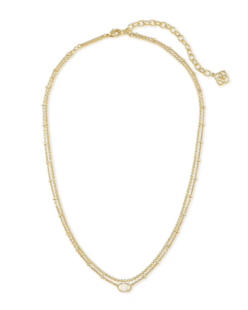 Kendra Scott Jewelry Kendra Scott Emilie Multi Strand Necklace Gold Iridescent Drusy