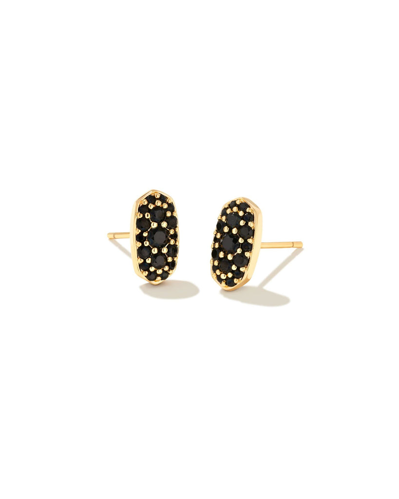 Kendra Scott Jewelry Kendra Scott Grayson Crystal Stud Earrings Gold Black Spinel