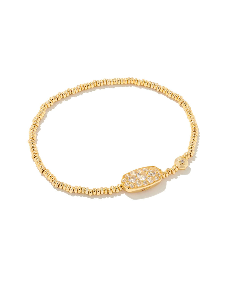 Kendra Scott Jewelry Kendra Scott Grayson Stretch Bracelet Gold White Crystal